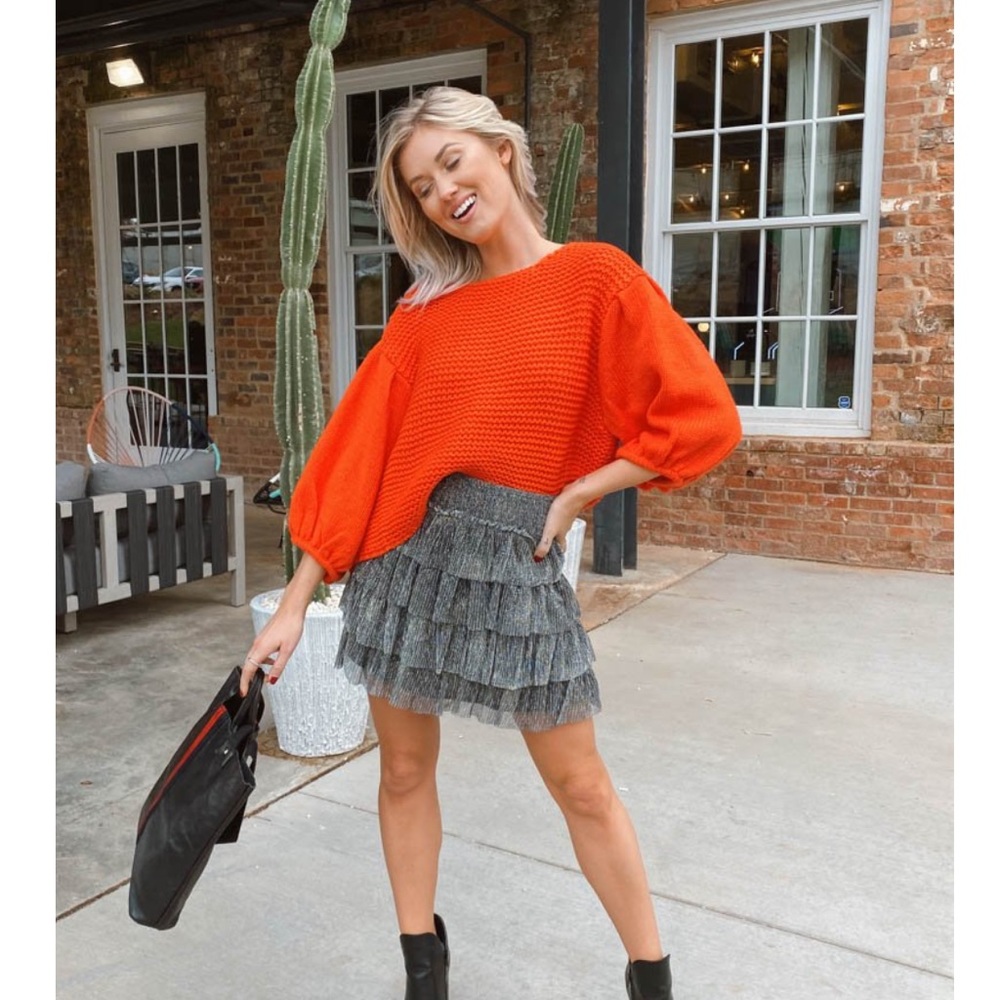 NWT red chunky sweater